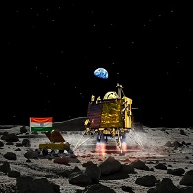 ISRO ने चाँद पर लहराया देश का परचम